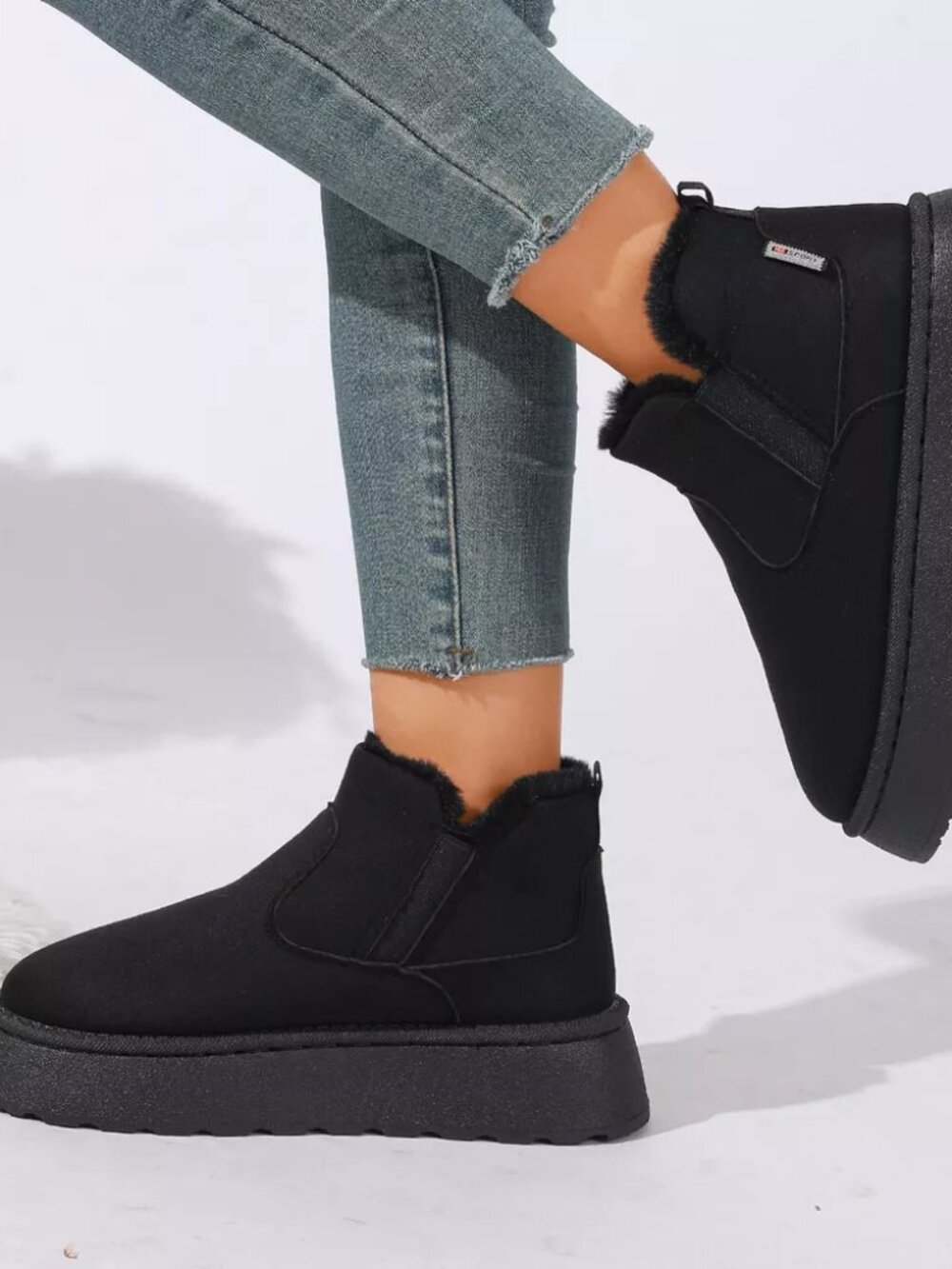 Round Toe Platform Boots - Picture 9 of 10